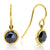 Round Black Diamond Earrings 1 3/4 CTW in 14k Yellow Gold