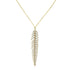Diamond Dangle Feather Necklace 2/5 CTW 14k Yellow Gold