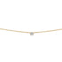White Diamond Bezel Necklace 1/6 Carat, 14k Yellow Gold, Adjustable 13 14 15 Inch