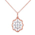 Diamond Floral Pendant Necklace 1/4 CTW 10k Rose Gold, 18in Chain