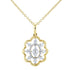 Diamond Floral Pendant Necklace 1/4 CTW 10k Yellow Gold, 18in Chain