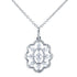 Diamond Floral Pendant Necklace 1/4 CTW 10k White Gold, 18in Chain