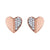 Heart Diamond Earrings 10k Rose Gold