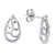 Wispy Teardrop Diamond Earrings 10k Gold