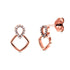 White or Rose Gold Geometric Diamond Earrings