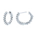1 Carat Huggie Diamond Earrings 14k White Gold
