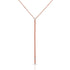 Y-Shaped 1/2pt Diamond Bar Necklace 14k Rose Gold