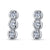 1/15ct Diamond Bezel Set Trio Stud Earrings