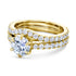 1ct Moissanite 6-Prong Ring Lab Diamond Mounted Bridal Set