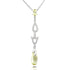 Lemon Quartz & Diamond Necklace 1 3/4 Carat (ctw) in 18k White Gold