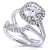 Cushion-cut Moissanite Bridal Set with Diamond 2 1/2 CTW 14k White Gold
