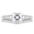 14k White Gold Antique Moissanite Bridal Set with Diamond 1 1/2 CTW