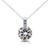 Floating Round Diamond Solitaire Necklace 1 CTW in 14k White Gold
